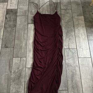 NWT REVOLVE x Superdown eggplant rouched midi dress plus size 2x